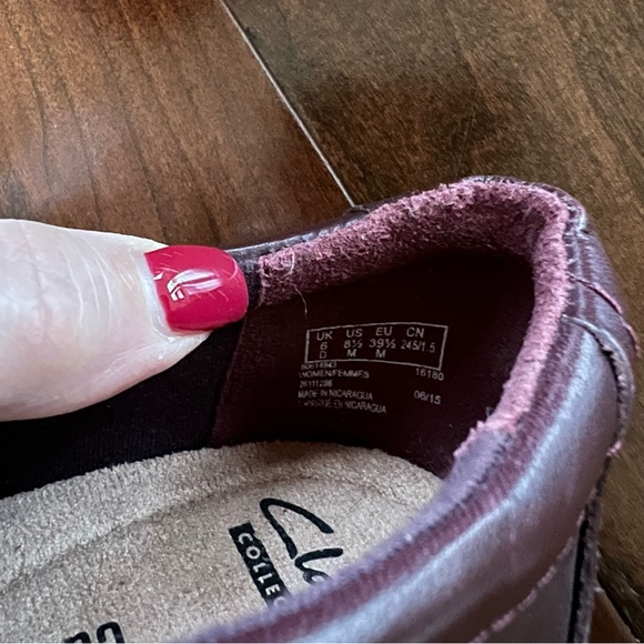 Clark Genette Vista Burgundy Leather Booties 8.5 NEW! - Picture 5 of 11